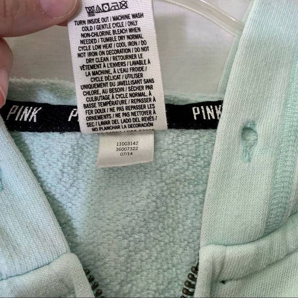 Victoria’s Secret PINK Zip-up Hoodie size XS | Mint - Picture 5 of 7